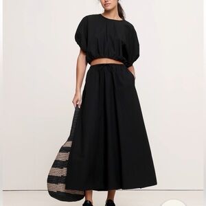 NWT BANANA REPUBLIC COTTON POPLIN MAXI SKIRT